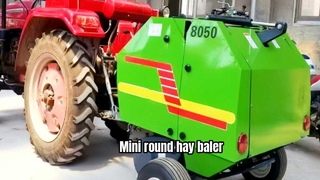 small round hay baler